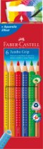 Faber-Castell Coloured Pencil Jumbo GRIP - 6 Pack