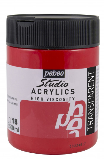 Pebeo Studio Acrylics 500 ml. - 18 Naphtol Carmine
