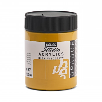 Pebeo Studio Acrylics 500 ml. - 27 Yellow Ochre