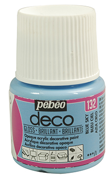 Pebeo Deco Glossy Acrylic Paint 45 ml. - 132 Sky Blue