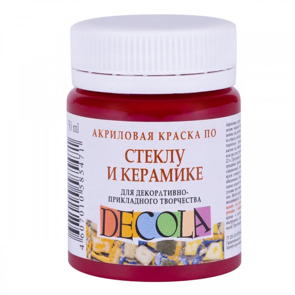 Decola Glass & Ceramics Paint 50 ml. - Carmine