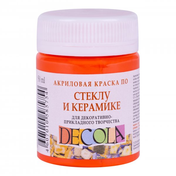 Decola Glass & Ceramics Paint 50 ml. - Orange