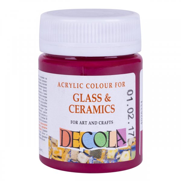 Decola Glass & Ceramics Paint 50 ml. - Rose Deep