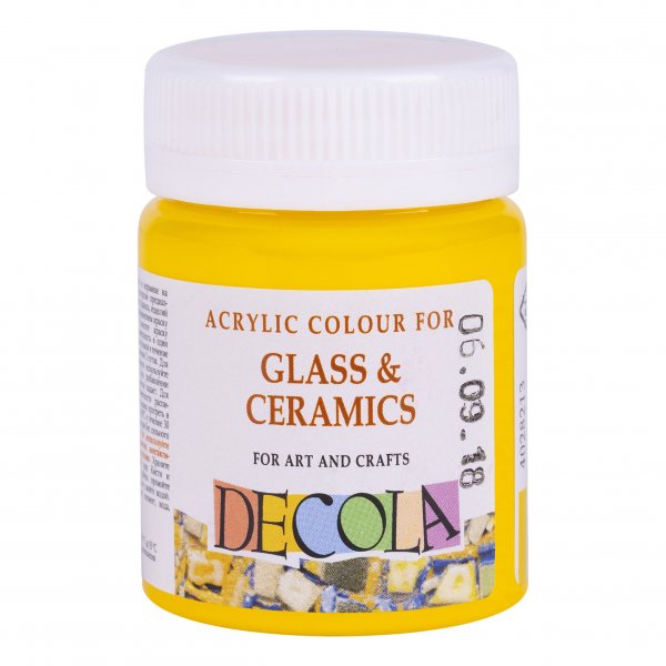 Decola Glass & Ceramics Paint 50 ml. - Yellow Light