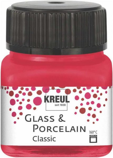 Kreul Glass & Porcelain Paint Classic 20 ml - Opaque Carmine Red