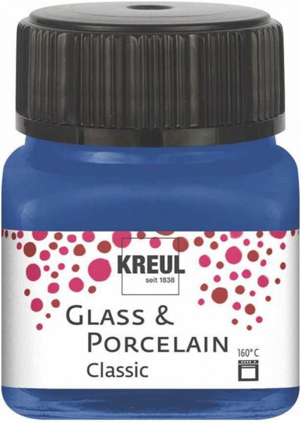 Kreul Glass & Porcelain Paint Classic 20 ml - Opaque Cobalt Blue