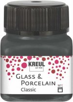 Kreul Glass & Porcelain Paint Classic 20 ml - Opaque Grey