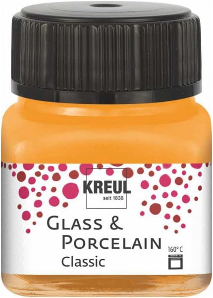 Kreul Glass & Porcelain Paint Classic 20 ml - Opaque Orange