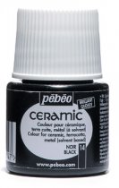 Keramiekverf Pebeo Ceramic Paint 45 ml. - 14 Zwart