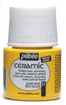Keramiekverf Pebeo Ceramic Paint 45 ml. - 21 Rijk geel