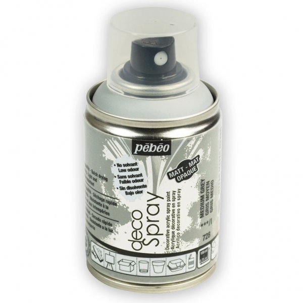 Pébéo Decospray Acrylic Spray Paint 100 ml. - Medium Grey