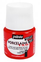 Farba Pebeo Porcelaine 150 - 05 Coral Red
