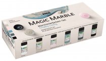 Farby do Marmurkowania Kreul Magic Marble Zestaw Kredowe Chalky Living 6 x 20 ml.