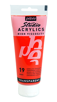 Pebeo Studio Acrylics 100 ml. - 19 Trans Vermilion