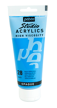 Pebeo Studio Acrylics 100 ml. - 28 Cerulean Blue