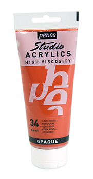 Pebeo Studio Acrylics 100 ml. - 34 Red Ochre