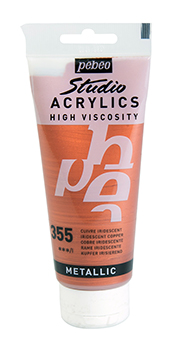 Pebeo Studio Acrylics 100 ml. - 355 Iridescent Copper