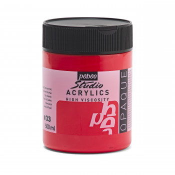 Pebeo Studio Acrylics 500 ml. - 33 Cadmium Red Hue