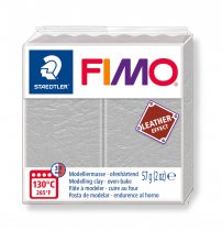 FIMO Leather Effect 57g. - Dove Grey