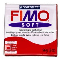 FIMO soft 57g. Czerwień Świąteczna