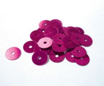 Flat Round Sequins 6mm. - Pink