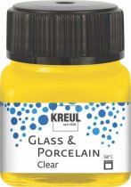 Glas- en Porseleinverf Kreul Glass & Porcelain Clear 20 ml -  Transparant Zonnegeel