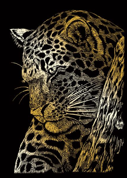 Engraving Art Mini A5 - 103 Leopard in Tree