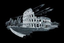 Gravure sur Feuille d'Argent A3 - Colosseum