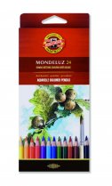 Koh-i-Noor Mondeluz Aquarelle Crayons de Couleurs - Ensemble de 24