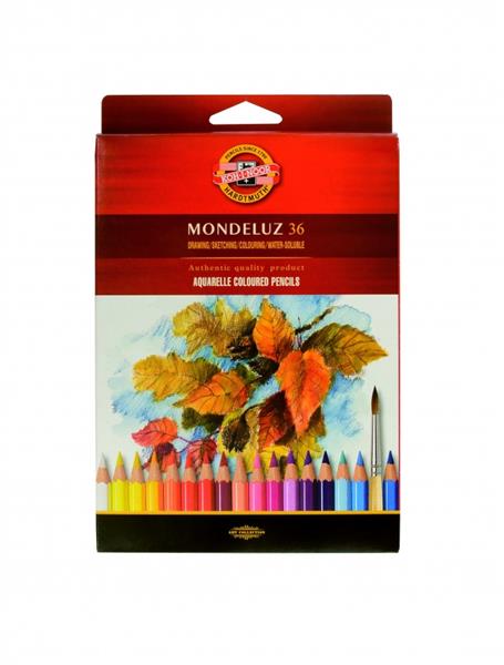 Koh-i-Noor Mondeluz Aquarelle Coloured Pencil - 36 Pack
