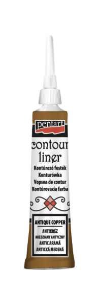 Pentart Universal Contour Liner 20 ml. - Antique Copper