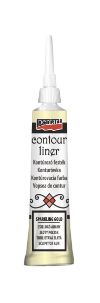 Pentart Universal Contour Liner 20 ml. - Sparkling Gold