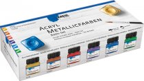 KREUL Acrylic Metallic Paint Set - 6 pcs