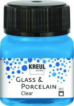 KREUL Clear Farba do Porcelany i Szkła 20 ml - Niebieski Wodny Przezroczysty