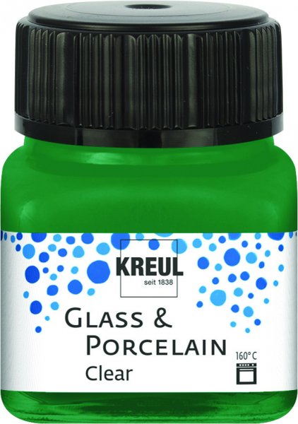 KREUL Clear Glass & Porcelain Paint Clear 20 ml - Transparent Dark Green