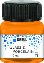 KREUL Clear Porzellan- & Glasmalfarbe 20 ml - Transparent Orange