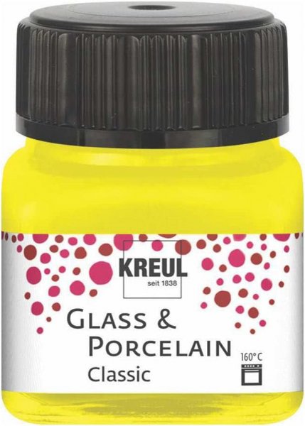 Kreul Glass & Porcelain Paint Classic 20 ml - Opaque Canary Yellow