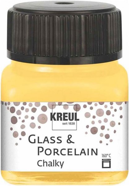 Kreul Glass & Porcelain Paint 20 ml - Chalky Yellow Safran
