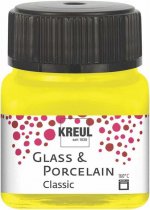 Kreul Glass & Porcelain Classic Glas- & Porzellanmalfarbe 20 ml. - Deckende Kanariengelb