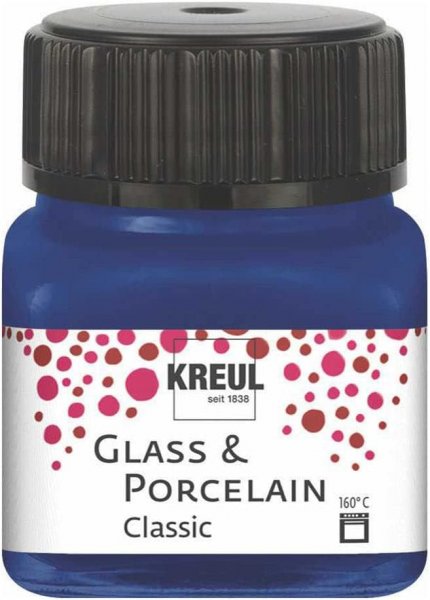 Kreul Glass & Porcelain Paint Classic 20 ml - Opaque Royal Blue