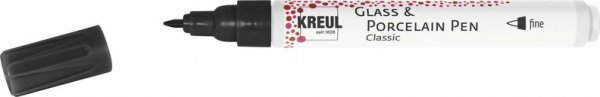 Kreul Glass & Porcelain Marker Pen Classic Fine - Black