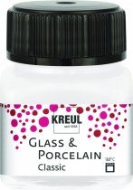 Kreul Glass & Porcelain Paint Classic 20 ml - Metallic Mother of Pearl White