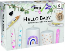 Kreul Kaarsenwas Pens Hello Baby - Set van 6