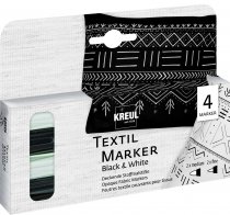 Kreul Textile Marker Opaque - Set of 4 Black & White