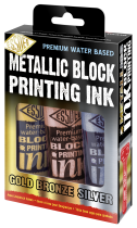 Lino Verf Essdee Block Printing Ink Metallic set 3x100ml