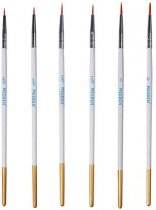 Meeden Fine Round Pointed Nylon Brush Micro Paint Brushes Set - 6 Pack