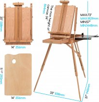 Meeden French Sketch Easel Box with Foldable Legs