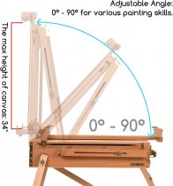 Meeden French Sketch Easel Box with Foldable Legs