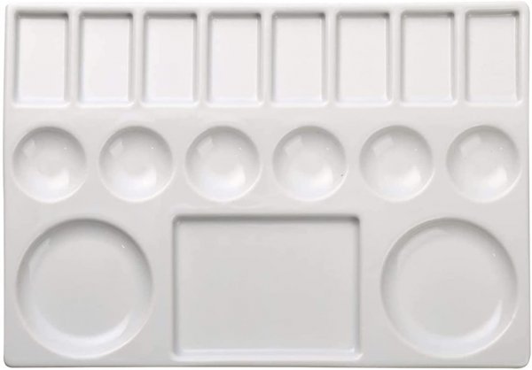 Meeden Porcelain 17-Well Paint Palette 16,5x23 cm.