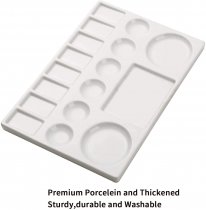 Meeden Porcelain 17-Well Paint Palette 16,5x23 cm.